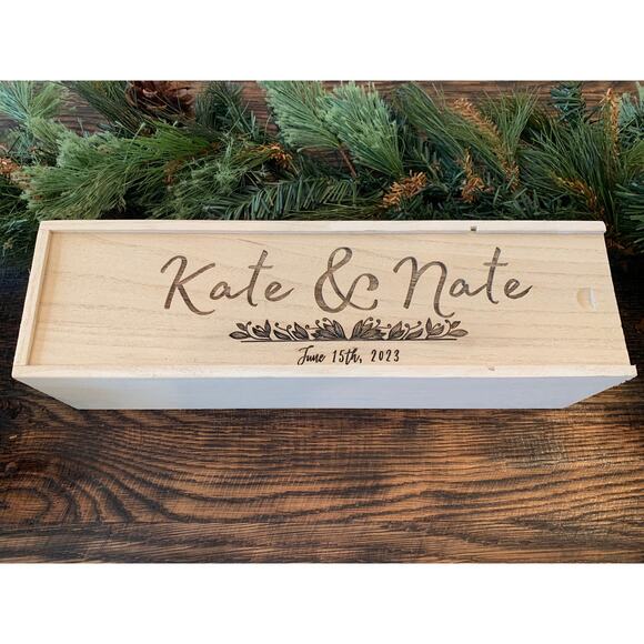 Personalized Wooden Wine Box - Picture 8 of 8